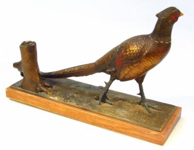 A 20thC Austrian cold cast bronze figure of a pheasant - 2