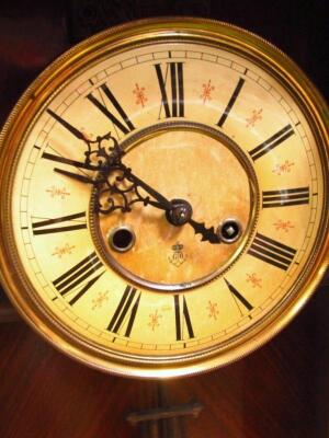 A late 19thC walnut cased Vienna wall clock - 2