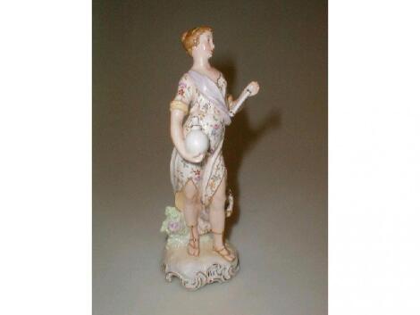 A 19thC German porcelain figure of young girl