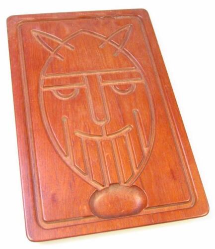 A 1970's Danish teak panel board