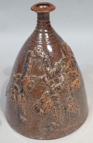 A Studio Gustavberg style pottery bottle vase