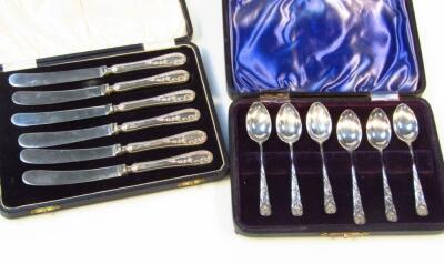 A set of six Edwardian silver teaspoons