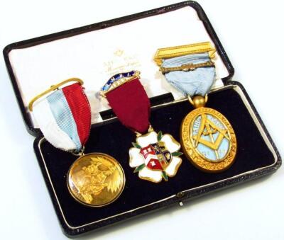 Various Masonic jewel medallions