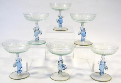 A set of six early 20thC Martini glasses