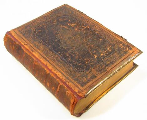 A 19thC pressed leather bible