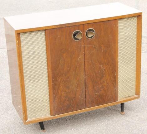 A walnut case retro design Murphy A494SR stereophonic radiogram music system