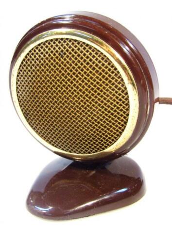 A mid-20thC brown Bakelite case Grundig speaker