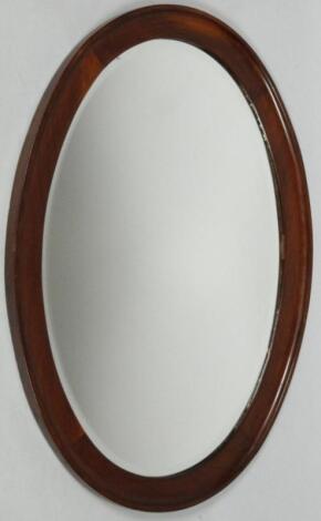 An early 20thC mahogany framed hanging mirror