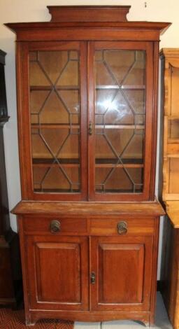 A late 19thC oak bookcase