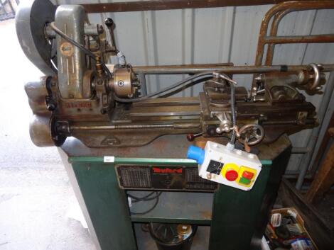 A Myford Precision lathe and accessories.