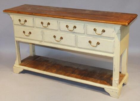 A George III style pine dresser base