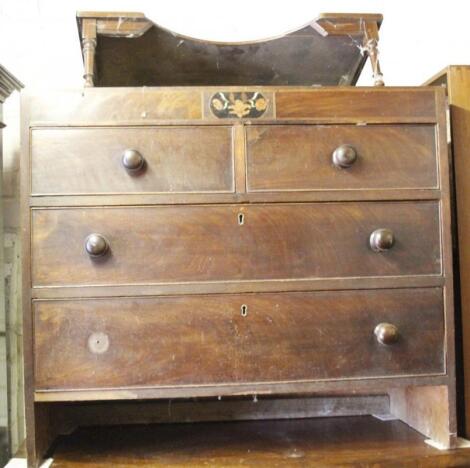 An early 19thC mahogany chest