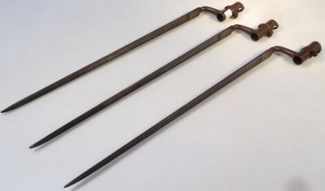 Three early 20thC bayonets