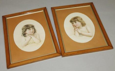 A pair of framed Edwardian prints