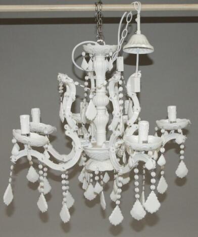 A six branch chandelier