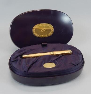 A Parker Accession 23ct gold plated limited edition fountain pen