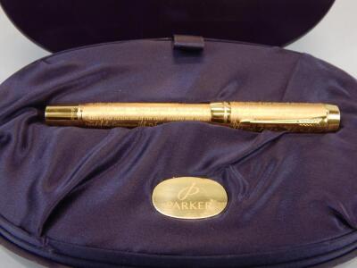 A Parker Accession 23ct gold plated limited edition fountain pen - 2