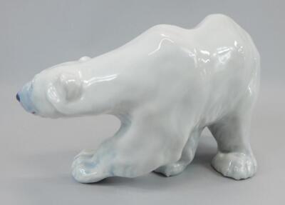 A 20thC Royal Copenhagen porcelain figure of a Polar bear - 2