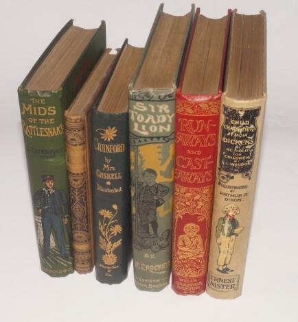 A small library of late 19thC and early 20thC fiction and poetry books