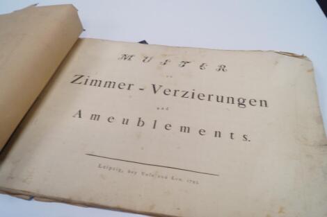 Muster zu Zimmer-Verzierungen und Ameublements