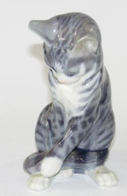 A Royal Copenhagen model of a Siamese cat