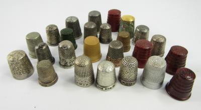 Victorian and later silver thimbles