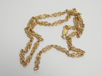 A 9ct gold fancy link neck chain