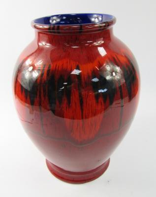 A large Poole Pottery ovoid vase