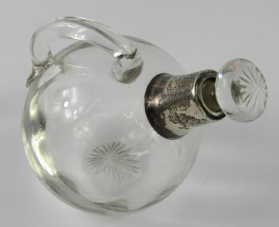 A George V silver and glass perfume bottle