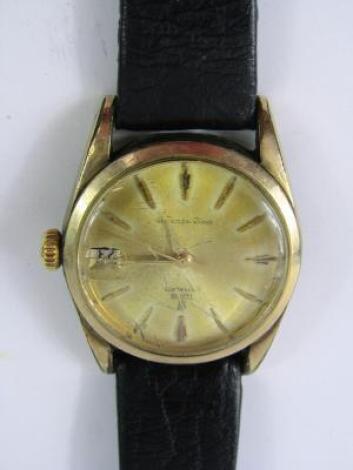 A Tudor Rolex gentleman's yellow metal cased wristwatch