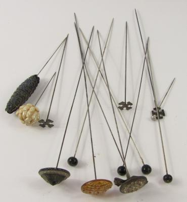 Late 19thC and other hat pins