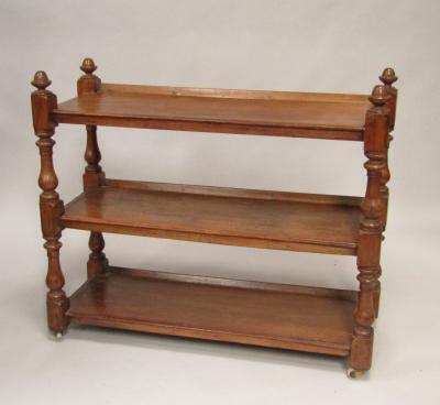 A Victorian mahogany three tier buffet