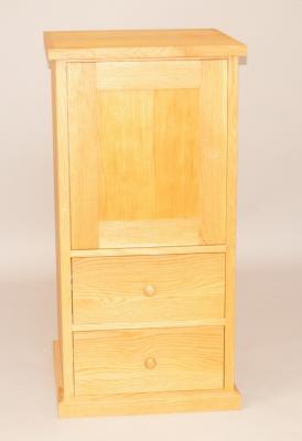 An oak side cabinet