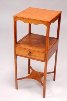 A George III style mahogany washstand converted to a night table