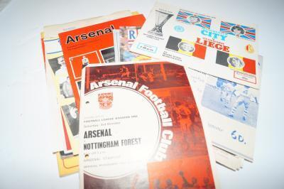 A collection of various football programmes