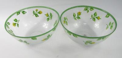 A pair of Hutseheureuther cut glass fruit bowls