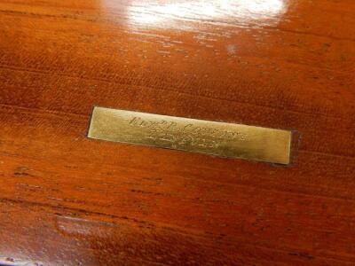 A Victorian walnut and brass mounted writing slope - 4