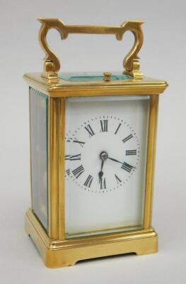 A 20thC brass repeating carriage clock - 2