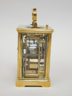 A 20thC brass repeating carriage clock - 3