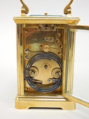 A 20thC brass repeating carriage clock - 4