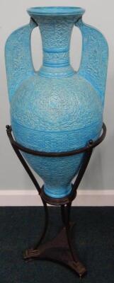 A late 19th-early 20thC Islamic style country vase