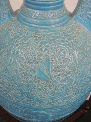 A late 19th-early 20thC Islamic style country vase - 2