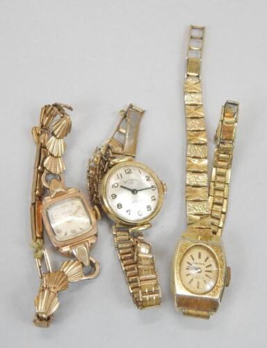 Three wristwatches