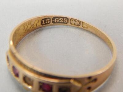 A Victorian 15ct gold dress ring - 2