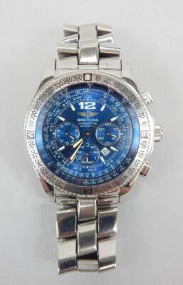 A Breitling B2 automatic Chronograph stainless steel gentleman's wristwatch