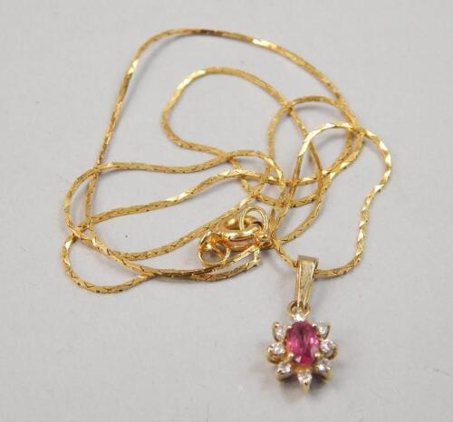An 18ct gold necklace
