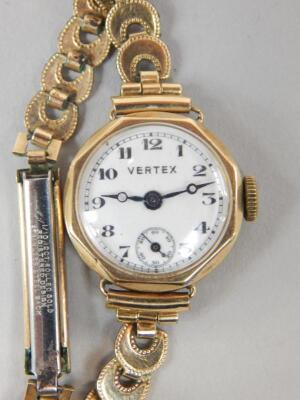 A Vertex 9ct gold ladies wristwatch - 2