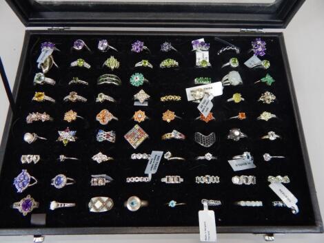 A large quantity of dress rings