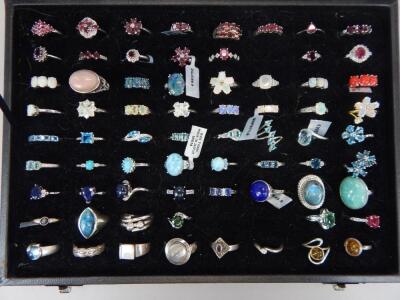 A large quantity of dress rings