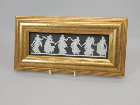 A Wedgwood black Jasperware plaque